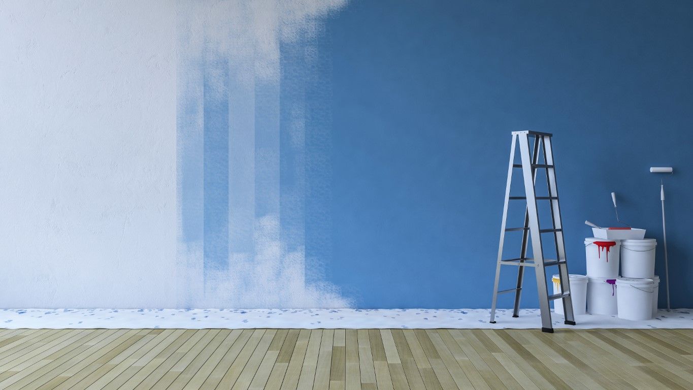 Freshly painted interior room with clean trim lines in an Albany, GA home